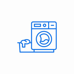 laundry washing service icon sign vector