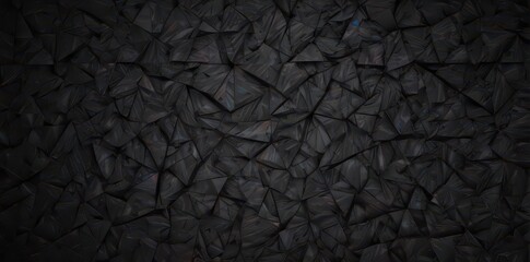 Abstract chaotic black carbon geometric texture , digital, wallpaper