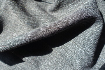 Folded thick salt and pepper polyester fabric