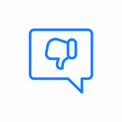 Fototapeta premium negative feedback blue icon sign vector