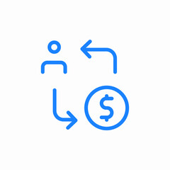 payment flow icon sign vector