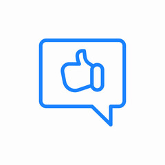 positive feedback icon sign vector