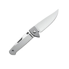 Realistic Illustration of a Folding Pocket Knife