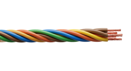 Twisted symphony of wires colors harmonizing