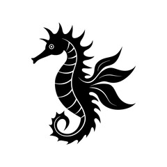 Leafy Sea Dragon Vector Silhouette