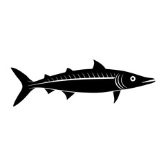 Side View Wahoo Silhouette Artwork