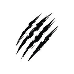Aggressive claw marks tearing through the space with a retro scratch marks vector