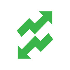 up down arrow graph icon