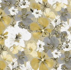 Colorful Flower and Leaf Patterns with Beautiful Textures