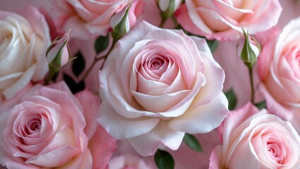 Delicate pastel roses for romantic celebrations