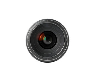 Close-up of a professional camera lens