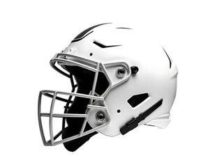 Naklejka premium White Football Helmet Isolated on Transparent Background