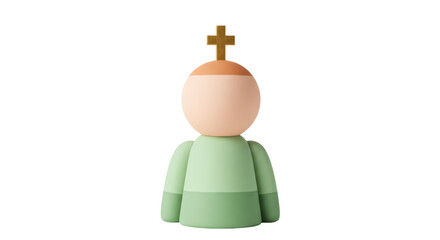 Isolated Wooden Figure