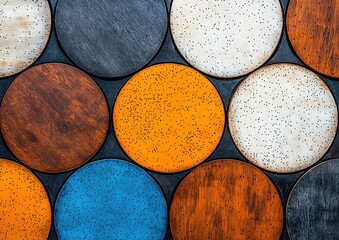 Abstract Multicolored Circle Texture Background