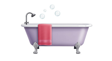 Isolated Bathtub with bubbles