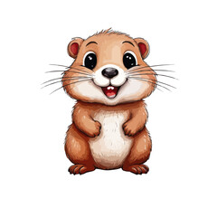 Hamster, Cute children's illustration