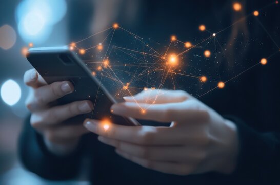 Close-up of a person using a digital payment system with a