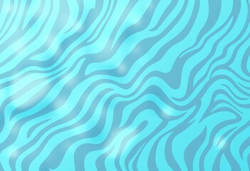 Fototapeta premium Abstract light blue wavy zebra stripes seamless vector pattern, distorted wallpaper effect, distorted wallpaper, art