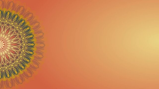 simple background animation with rotating mandala ornament