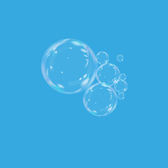 Set of multicoloured soap bubbles. On transparent background.Vector illustration.EPS . Flying air soap bubbles. Vector illustration.PNG