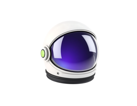 Futuristic Astronaut Helmet Rendered with a Glossy Visor
