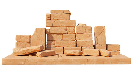 Obraz premium Isolated Ancient Stone Ruins