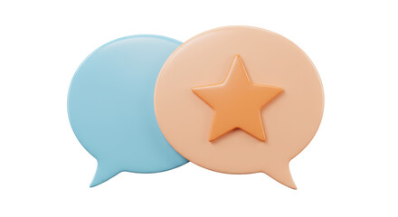 Isolated Chat Bubbles with Star