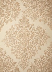 Elegant damask floral pattern on cream background, decor, design, ornate