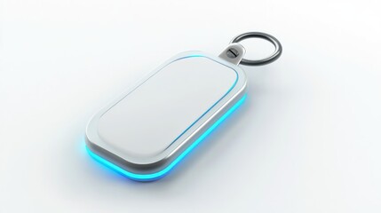 Modern, blank, light-up keychain