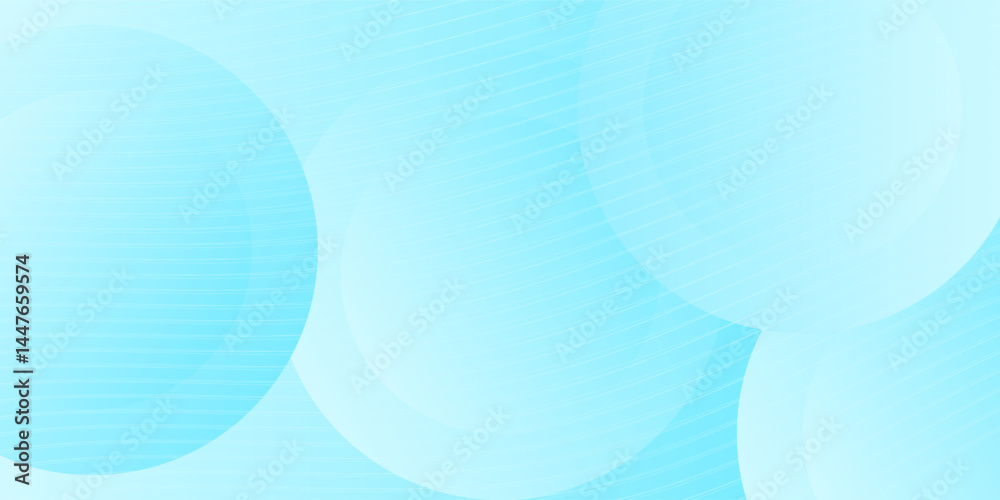 Poster soft blue abstract background with overlapping transparent circles. modern and minimal design for cr