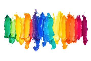 Explore the beauty of rainbow paint splashes for your next colorful and imaginative art creation
