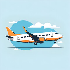 Fototapeta premium Simple vector illustration of a plane