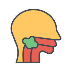 Throat Cancer Icon Design