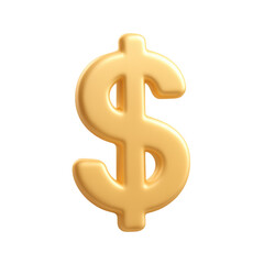 Obraz premium Golden Dollar Sign: A radiant, golden dollar sign shines brightly, symbolizing wealth, prosperity, and financial achievement. A captivating visual for any financial related concepts.