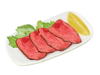 ローストビーフ（スライス）皿付き