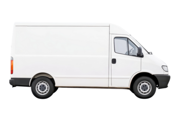 Empty delivery truck or van image ideal for courier business designs or advertising templates