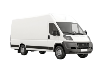 Plain white truck or van perfect for showcasing transport services product delivery or logistics company logos