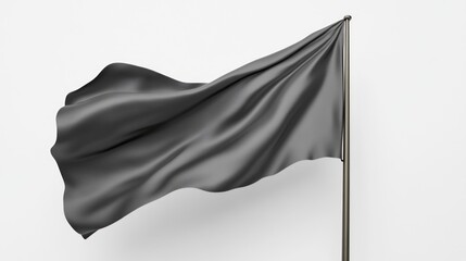 Dark gray flag billowing in the wind (1)