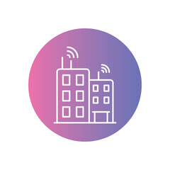 Smart City 5G Icon vector stock illustration