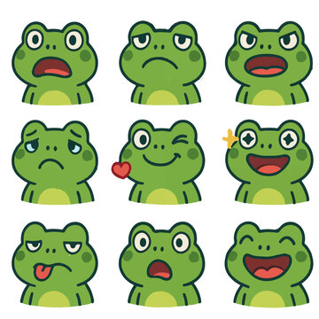 Emotions frog icon set cartoon vector
vector set collection cartoon animals illustrations on white background
cartoon collection frog
collection of 9 cartoon animals