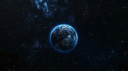Earth's Night Glow: A Serene Cosmic View