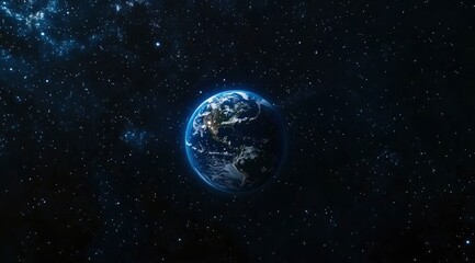 Earth: A Serene Cosmic Portrait in Deep Space