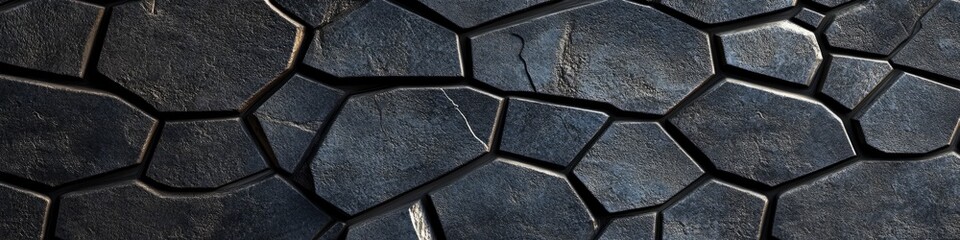Dark Stone Mosaic: A Textured, Geometric Abstract