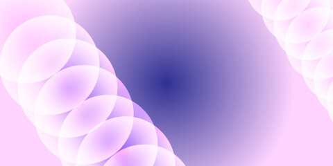 A purple background with a gradient texture. The background features overlapping circular patterns in soft purple and pink. Pink digital background. Vector graphic. Purple gradient background vector.