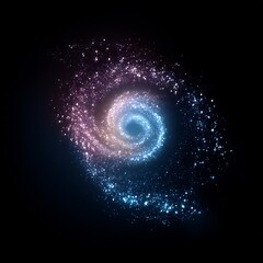 Obraz premium Cosmic Swirl: A Mesmerizing Display of Galactic Dust and Radiant Energy