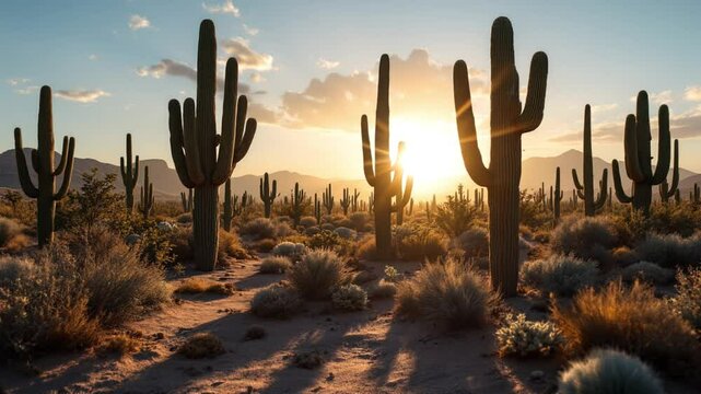 Golden Hour Magic in the Desert &ndash; Smooth Timelapse with Sand Textures