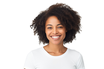 Smiling African American female college student on transparent background – Young black woman, education, diversity, university life, studying, learning, academic success, future, confidence. PNG.

