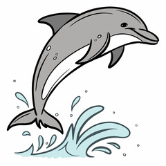 Obraz premium Dolphin vector image .