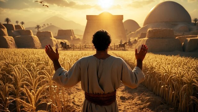 The prophet joseph praising god on harvest day