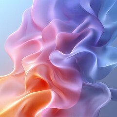 Obraz premium A calming abstract background with soft, wavy lines in cool, pastel colors